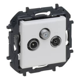 Niloé Step TV-R-SAT végzáró aljzat (10 dB), fehér