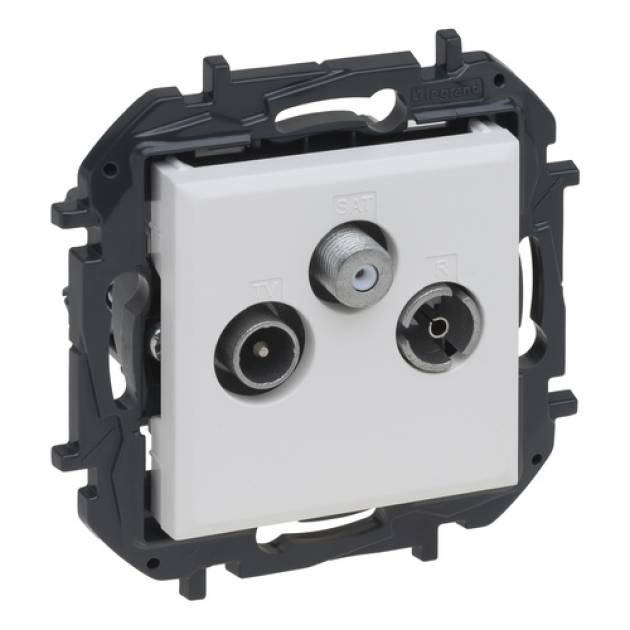 Niloé Step TV-R-SAT végzáró aljzat (10 dB), fehér 