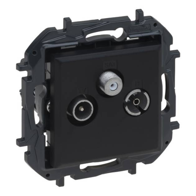 Niloé Step TV-R-SAT végzáró aljzat (10 dB), fekete 