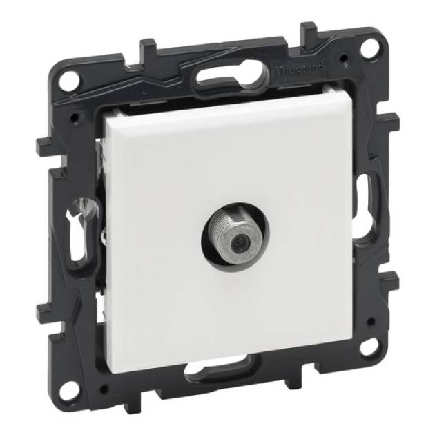 Niloé Step TV végzáró aljzat "F" típus (1,5 dB), fehér 