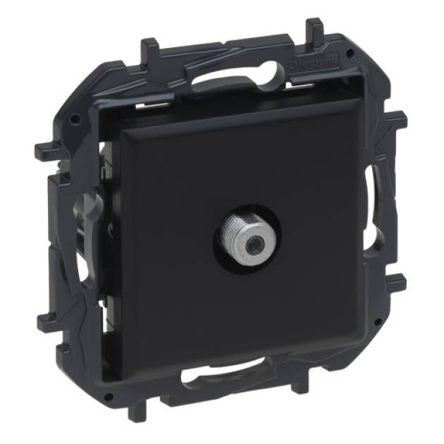 Niloé Step TV végzáró aljzat "F" típus (1,5 dB), fekete 