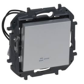 Niloé Step váltókapcsoló jelzőfénnyel, 10AX, alumínium