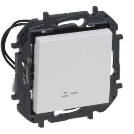 Niloé Step váltókapcsoló jelzőfénnyel, 10AX, fehér