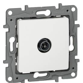 Niloé TV aljzat, átmenő (14 dB), fehér