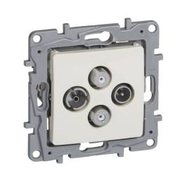 Niloé TV-RD-SAT-SAT csillagpontos aljzat, végzáró (1,5 dB), bézs