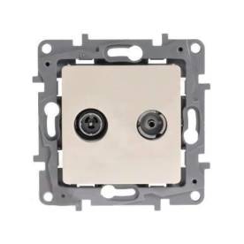 Niloé TV-SAT csillagpontos aljzat, végzáró (1 dB), bézs