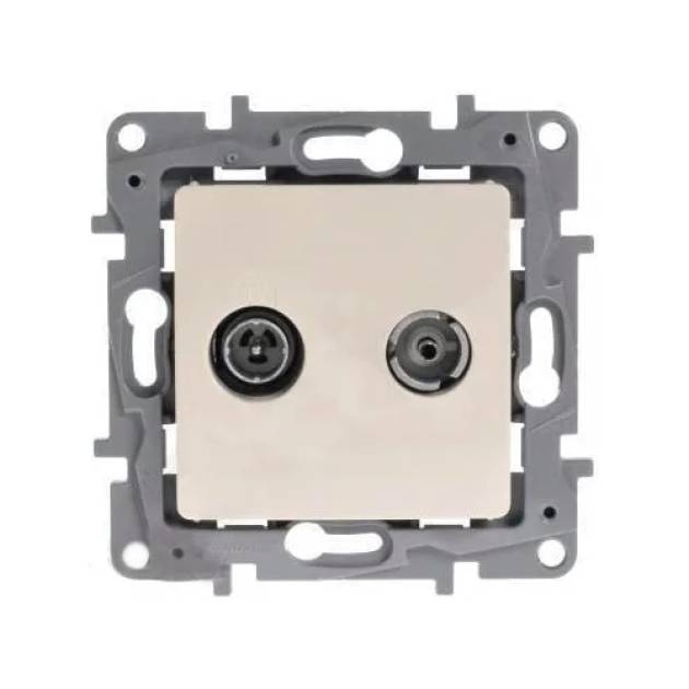 Niloé TV-SAT csillagpontos aljzat, végzáró (1 dB), bézs 