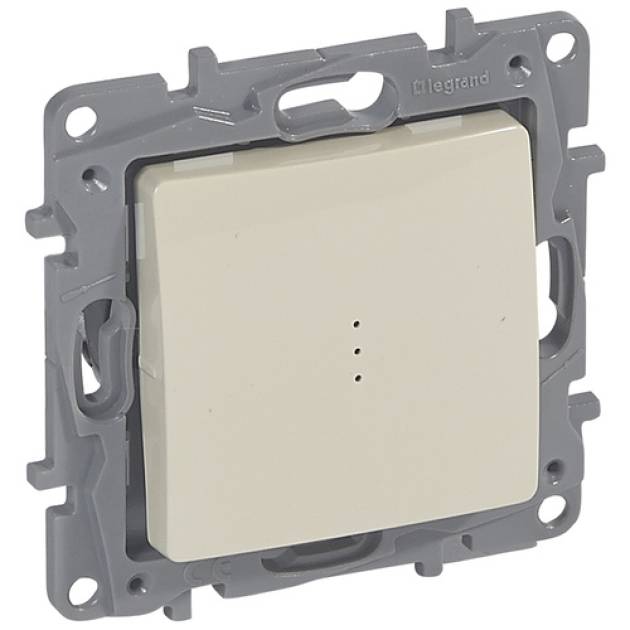 Niloé váltókapcsoló fényjelzős, körömmel, bézs 