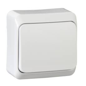 PRIMA Egypólusú kapcsoló 10AX, fehér (101)