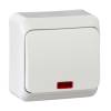 PRIMA Egypólusú kapcsoló, jelzőfényes, 10AX, fehér 
