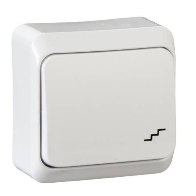 PRIMA Váltókapcsoló, lépcsőjellel 10AX, fehér (106) 