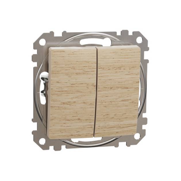 SEDNA Csillárkapcsoló, rugós bekötés, 10AX, (105), nyír 