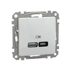 SEDNA Dupla USB töltő, A+C, 21W, fehér