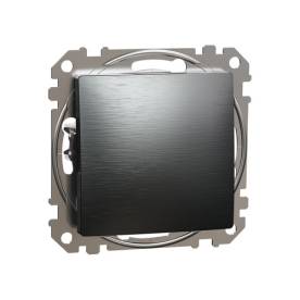 SEDNA Egypólusú kapcsoló, rugós bekötés, 10AX, (101), szálcsiszolt titánium