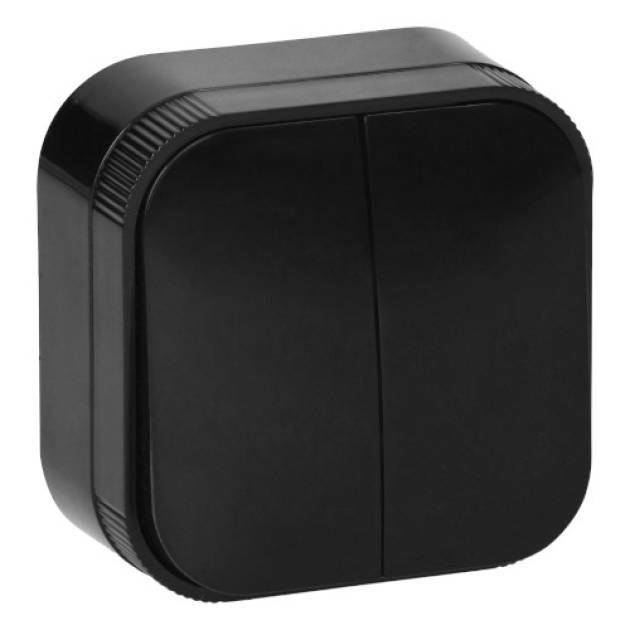 TODO IP20 falon kívüli csillárkapcsoló, 10 AX - 250 V~ fekete 