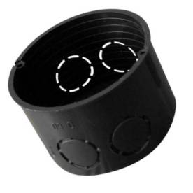 Tracon Szerelvénydoboz átm.: 65mm 40mm mély perforált fekete 62×40mm D60