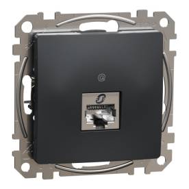 ÚJ SEDNA 1xRJ45 Cat6 STP aljzat, antracit