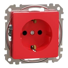 ÚJ SEDNA 2P+F csatlakozóaljzat biztonsági zsaluval, csavaros bekötés, nem retesz