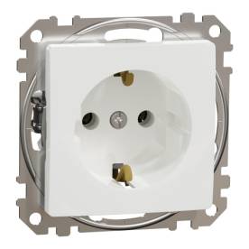 ÚJ SEDNA 2P+F csatlakozóaljzat, csavaros bekötés, 16A, fehér
