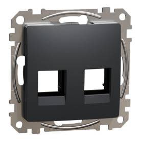 ÚJ SEDNA 2xRJ45 adapter, AMP, MOLEX, KELINE betétekhez, antracit