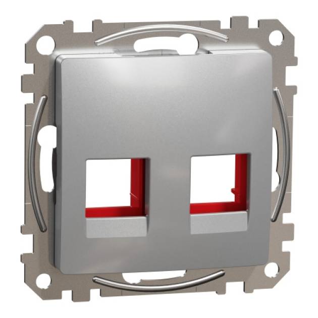 ÚJ SEDNA 2xRJ45 adapter, KRONE betétekhez, alumínium 