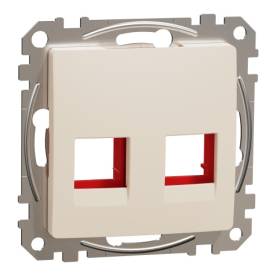 ÚJ SEDNA 2xRJ45 adapter, KRONE betétekhez, bézs