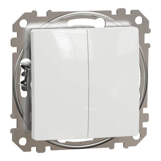 ÚJ SEDNA Csillárkapcsoló, rugós bekötés, 10AX, (105), fehér 