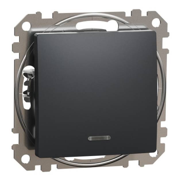 ÚJ SEDNA Egypólusú kapcsoló, EF, 10AX, antracit 