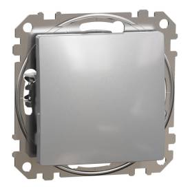 ÚJ SEDNA Egypólusú kapcsoló, rugós bekötés, 10AX, (101), alumínium