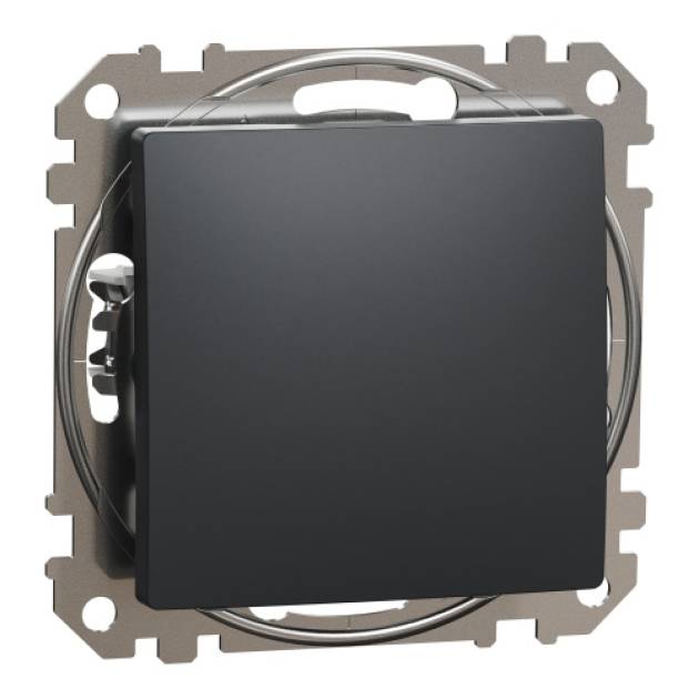 ÚJ SEDNA Egypólusú kapcsoló, rugós bekötés, 10AX, (101), antracit 