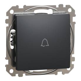 ÚJ SEDNA Egypólusú nyomó csengőjellel, rugós bekötés, 10A, antracit