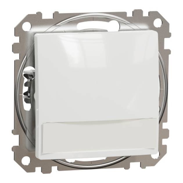 ÚJ SEDNA Egypólusú nyomó, kék jelzőfénnyel, cimketartóval, rugós bekötés, 10A, f 