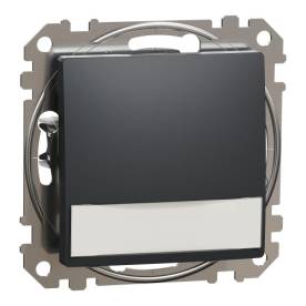 ÚJ SEDNA Egypólusú nyomó, kék jelzőfénnyel, cimketartóval, rugós bekötés, 12V, a