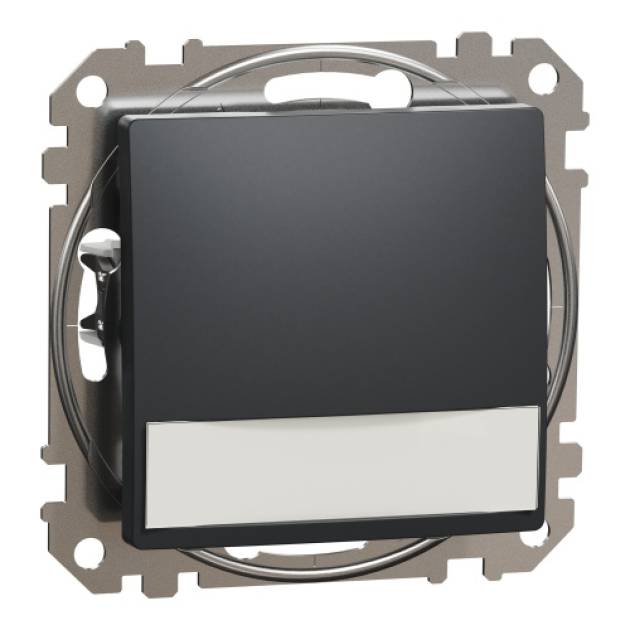 ÚJ SEDNA Egypólusú nyomó, kék jelzőfénnyel, cimketartóval, rugós bekötés, 12V, a 