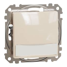 ÚJ SEDNA Egypólusú nyomó, kék jelzőfénnyel, cimketartóval, rugós bekötés, 12V, b