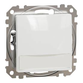 ÚJ SEDNA Egypólusú nyomó, kék jelzőfénnyel, cimketartóval, rugós bekötés, 12V, f