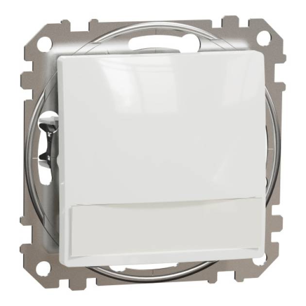 ÚJ SEDNA Egypólusú nyomó, kék jelzőfénnyel, cimketartóval, rugós bekötés, 12V, f 