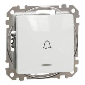 ÚJ SEDNA Egypólusú nyomó, kék jelzőfénnyel, csengőjellel, rugós bekötés, 10A, fe