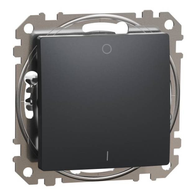 ÚJ SEDNA Kétpólusú kapcsoló, rugós bekötés, 10AX, (102), antracit 