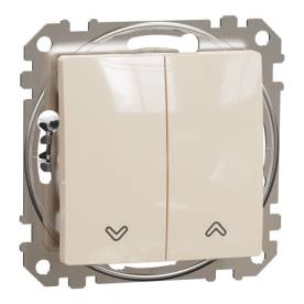 ÚJ SEDNA Redőnykapcsoló, rugós bekötés, 10AX, bézs