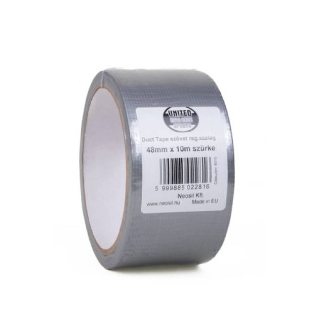 UNITED SEALANTS DUCT TAPE SZÖVETERŐSÍTÉSŰ RAGASZTÓ SZALAG (10 M, 48 MM, SZÜRKE) 