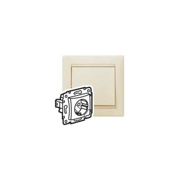 Valena 2P+F csatlakozóaljzat kiemelővel elefántcsont 