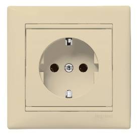 Valena 2P+F csatlakozóaljzat monoblokk, elefántcsont