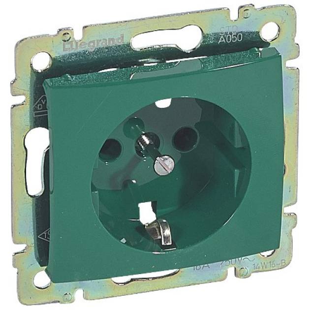 Valena 2P+F csatlakozóaljzat zöld 