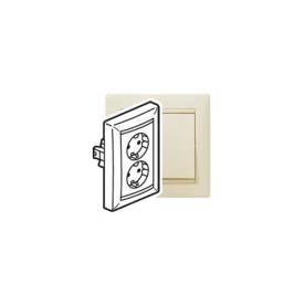 Valena 2x2P+F csatlakozóaljzat elefántcsont