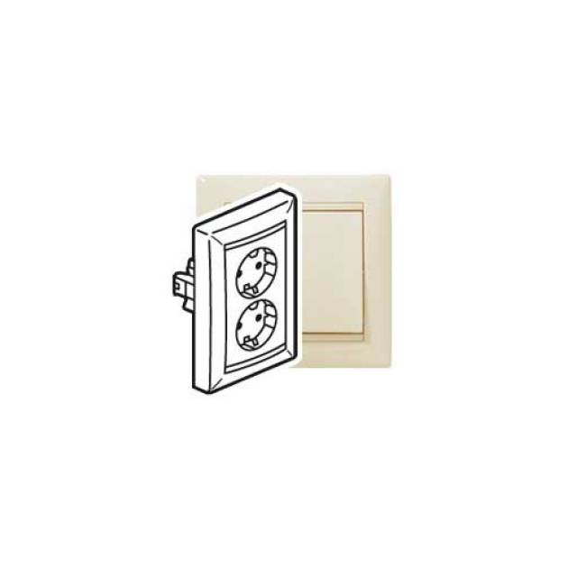 Valena 2x2P+F csatlakozóaljzat elefántcsont 