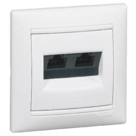 Valena 2xRJ45 LCS2 Cat5e UTP aljzat, fehér