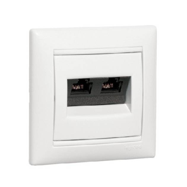 Valena 2xRJ45 LCS2 Cat6 UTP aljzat, elefántcsont 