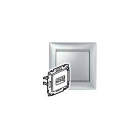 Valena 2xRJ45 LCS2 Cat6 UTP aljzat körömmel alumínium