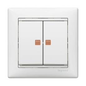 Valena csillárkapcsoló jelzőfénnyel, fehér